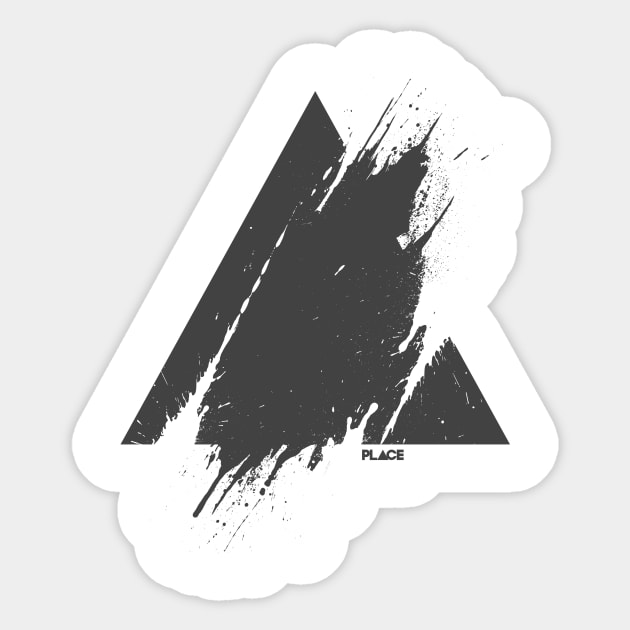 PLACE Splashed Triangle Sticker by Sitchko